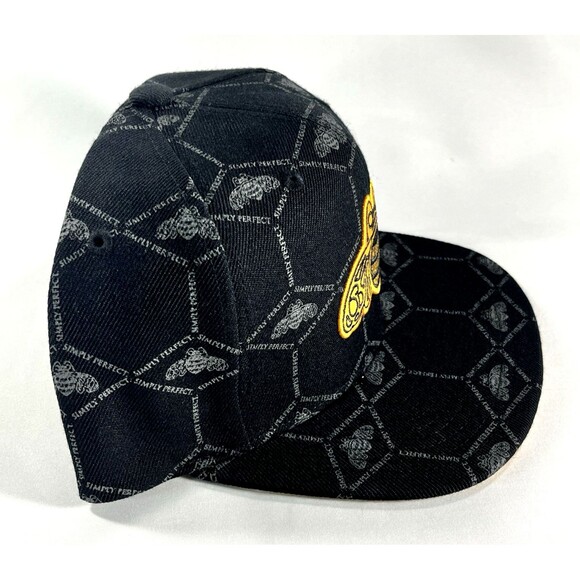 Mitchell & Ness Patron Tequila Bumble Bee Embroidered Snapback Black & Gold Hat - Picture 3 of 9
